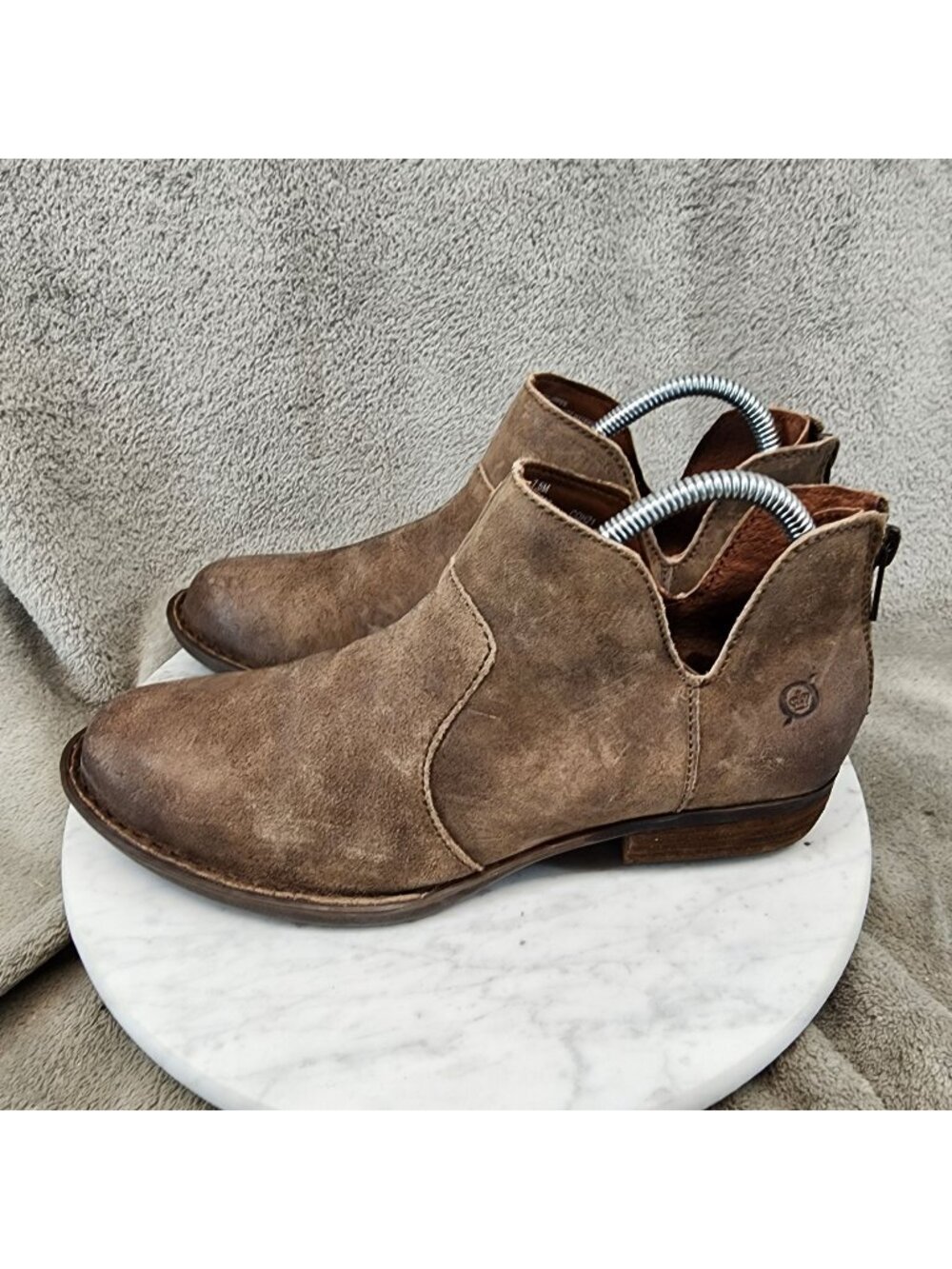 Born Shoes Womens Size 7.5 M Brown Leather Ankle Boots *Read*